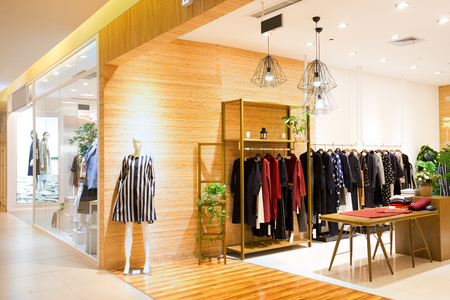 interior of fashion store in shopping mallのeditorial素材