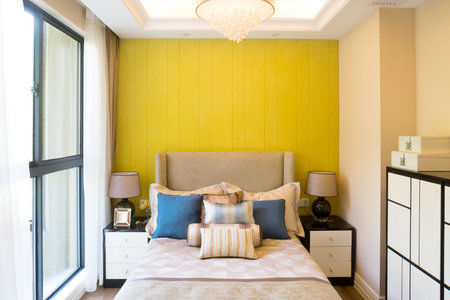 interior of modern bedroomのeditorial素材