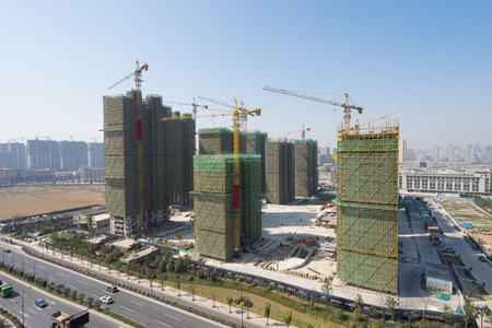 building buildings in midtown of modern cityのeditorial素材