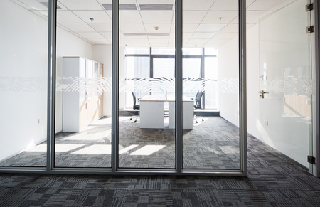 design and decoration in modern office from glass wallのeditorial素材