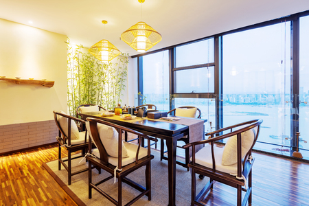 decoration and design of modern dining roomのeditorial素材