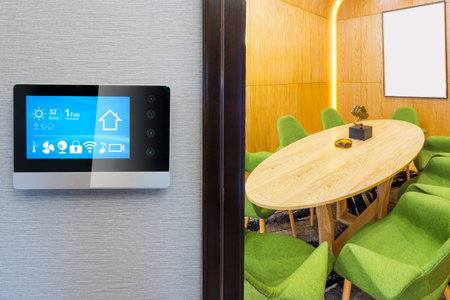 smart screen with smart home and modern dining room