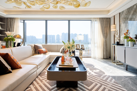 decoration and design of modern living roomのeditorial素材