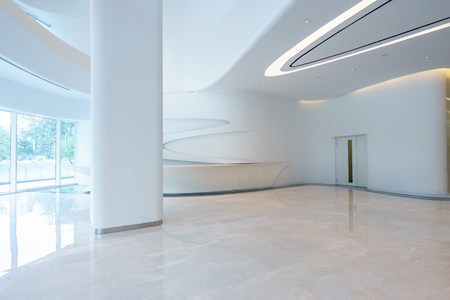 empty modern office building interiorのeditorial素材