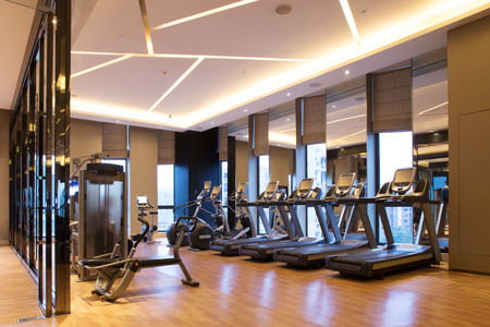 Gym interior with equipmentのeditorial素材