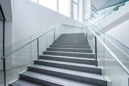 empty modern office building interiorのeditorial素材