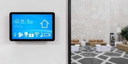 smart home and internet of things in modern officeのeditorial素材
