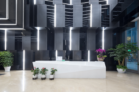  modern reception in officeのeditorial素材