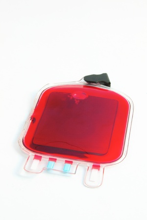 Blood bag on white bgの写真素材
