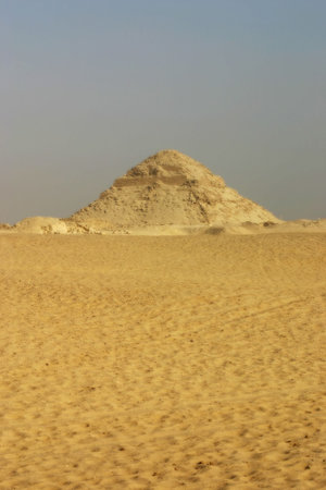 Lost egyptian pyramid in Giza desert.の写真素材