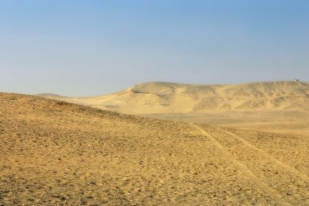 The landscape of desert in Giza. Egypt.の写真素材