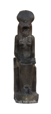 Statue of egyptian godness Horusの写真素材