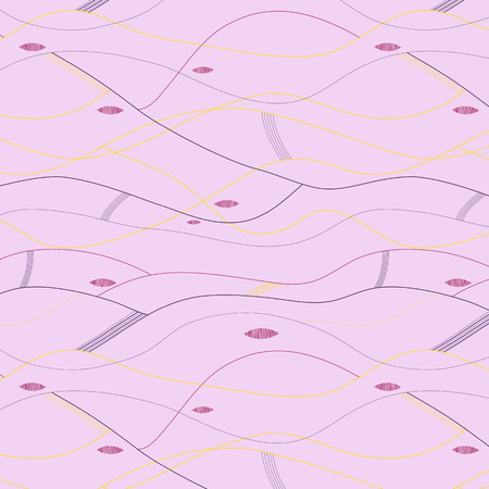 Leaves pattern with lineのイラスト素材