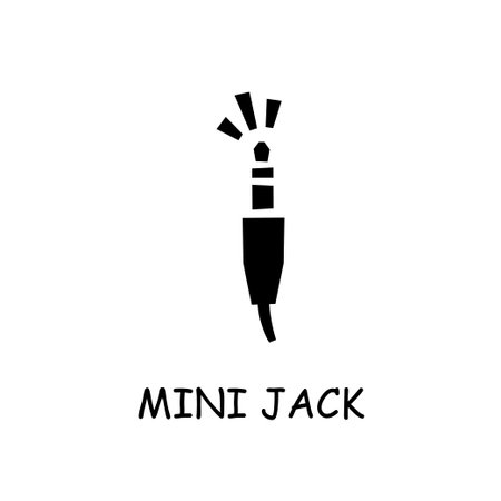 Mini Jack flat vector icon. Hand drawn style design illustrations.