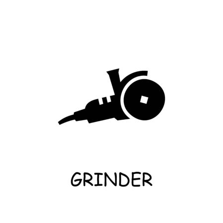 Angle grinder flat vector icon. Hand drawn style design illustrations.のイラスト素材