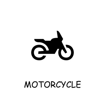 Motorcycle flat vector icon. Hand drawn style design illustrations.のイラスト素材
