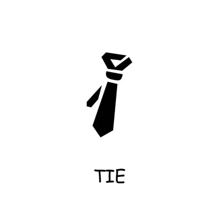 Tie flat vector icon. Hand drawn style design illustrations.のイラスト素材
