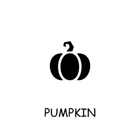 Pumpkin flat vector icon. Hand drawn style design illustrations.のイラスト素材