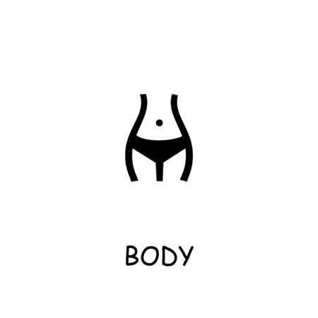 Body flat vector icon. Hand drawn style design illustrations.のイラスト素材