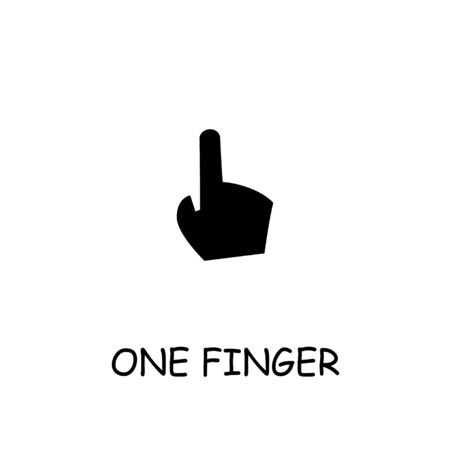 One finger flat vector icon. Hand drawn style design illustrations.のイラスト素材