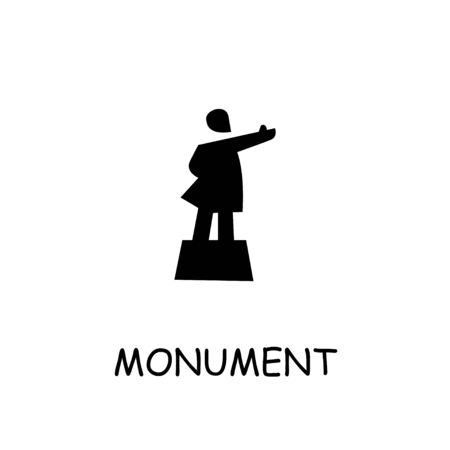 Lenin monument flat vector icon. Hand drawn style design illustrations.のイラスト素材