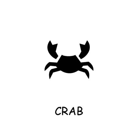 Crab flat vector icon. Hand drawn style design illustrations.のイラスト素材
