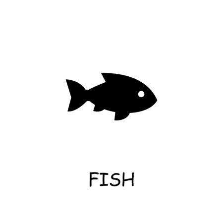 Fish flat vector icon. Hand drawn style design illustrations.のイラスト素材