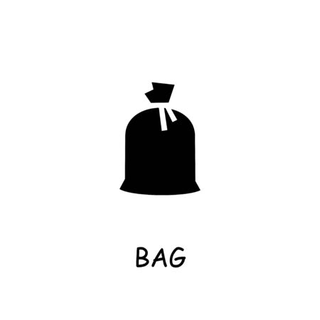 Bag flat vector icon. Hand drawn style design illustrations.のイラスト素材