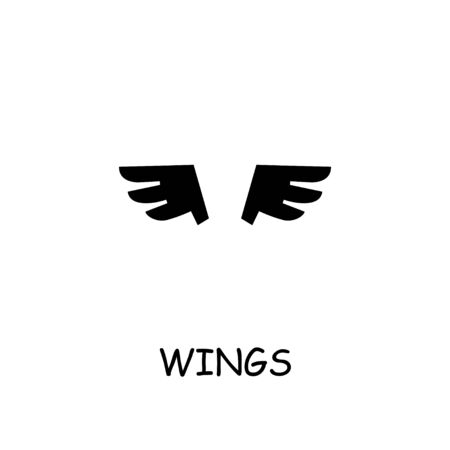 Wings flat vector icon. Hand drawn style design illustrations.のイラスト素材