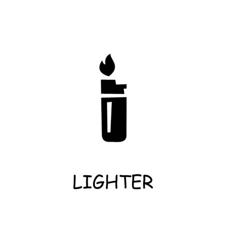 Lighter flat icon. Hand drawn style design illustrations.のイラスト素材