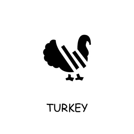 Turkey Meat flat vector icon. Hand drawn style design illustrations.のイラスト素材