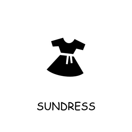 Sundress flat vector icon. Hand drawn style design illustrations.のイラスト素材
