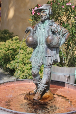 Unusual fountain in Hoheschwangau castle, Germany の写真素材