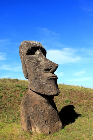  Moai at Quarry, Easter Island, Chile の写真素材