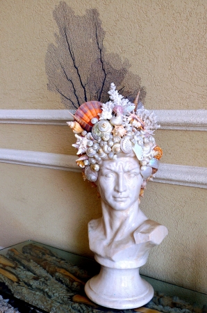 Exotic sea shell decorationの写真素材