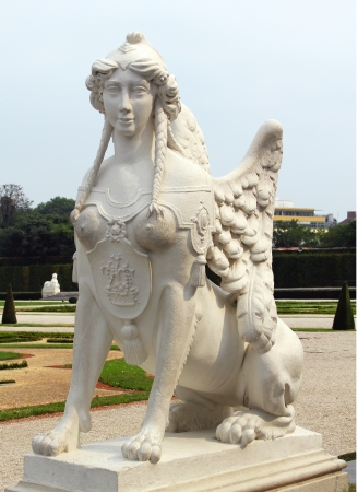 Sphinx statue in  Belvedere ,Vienna の写真素材