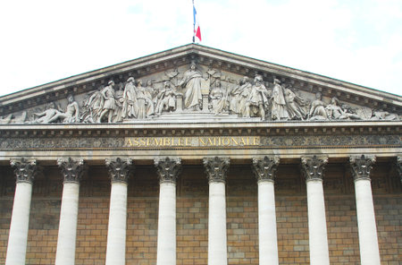 Assemblee Nationale  Palais Bourbon  - the French Parliament  のeditorial素材