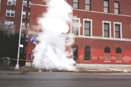 BROOKLYN, NY -OCTOBER 30: Damaged electrical power station in the aftermath of Hurricane Sandy on October 30, 2012 in Brooklyn, NYのeditorial素材