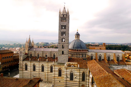 Sienna cathedral - Duomo and Bell Towerのeditorial素材