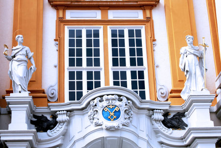 Statues of saint Peter and saint Paul in Melk Abbey, Lower Austria
