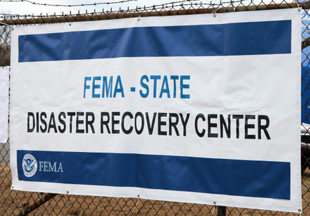 BREEZY POINT, NY - NOVEMBER 15: FEMA opens disaster recovery center  in devastated area in the aftermath of Hurricane Sandy on November 15, 2012 in Breezy Point, NYのeditorial素材
