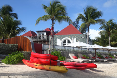 Morning on St. John beach at St Barth, French West Indiesのeditorial素材