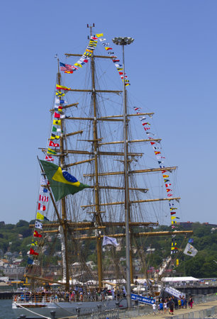 Brazilian tall ship Cisne Branco visits New york during Fleet Weekのeditorial素材