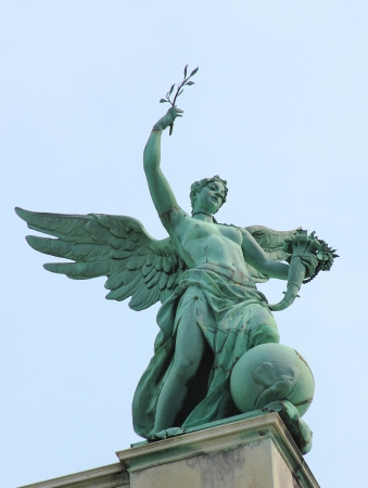 Statue of Fortuna by Johannes Benk  1896  at Hofburg Palace in Vienna の写真素材