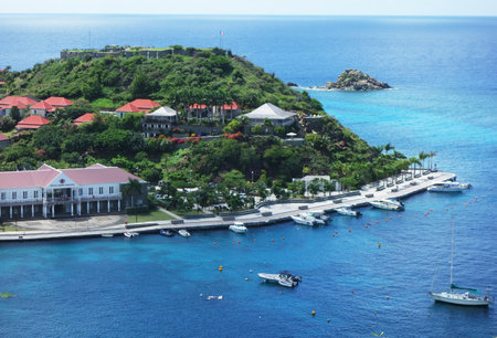 Gustavia Harbor, St. Barths, French West Indies のeditorial素材