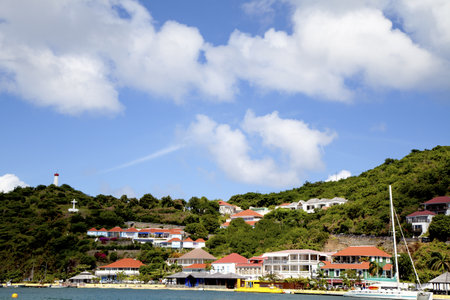 Gustavia Harbor, St. Barths, French West Indiesのeditorial素材