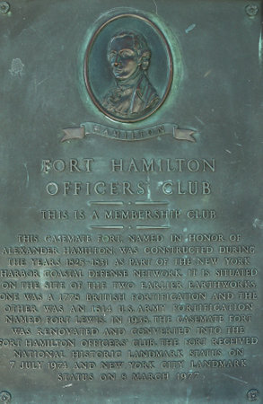 BROOKLYN, NY - MAY 31:Fort Hamilton Officers Club at US Army base in Brooklyn on May 31, 2013. National Historic Landmark from 1974. Fort Hamilton is the only active military base in metropolitan NYのeditorial素材
