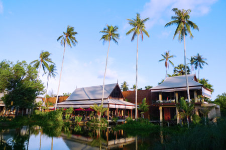 PHUKET, THAILAND - APRIL 21 The beautiful Anantara Phuket Villas hotel on April 21, 2010  Southern Thai style villas by Thailands Andaman Sea are hidden away on the quiet northwestern coast of Phuketのeditorial素材
