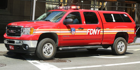  NEW YORK - AUGUST 6   FDNY Battalion 1 chief SUV in Lower Manhattan on August 6, 2013  FDNY is the...