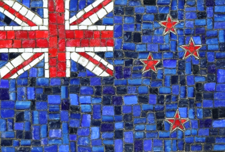 New Zealand Flag in Mosaic の写真素材